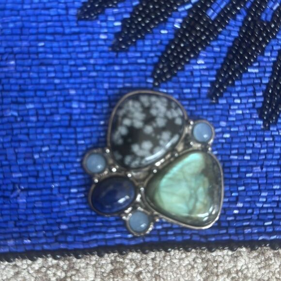 Mary Frances Lustrous Beaded Crossbody Handbag/Clutch - Picture 5 of 11